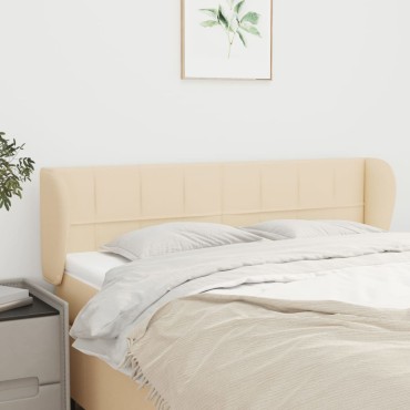 vidaXL Κεφαλάρι με Πτερύγια Κρεμ 147x23x78/88cm Υφασμάτινο 1 τεμ.