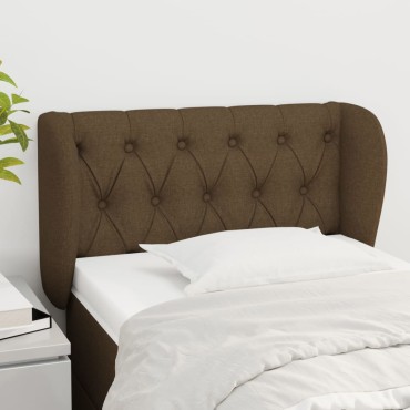 vidaXL Κεφαλάρι με Πτερύγια Σκούρο Καφέ 83x23x78/88cm Υφασμάτινο 1 τεμ.