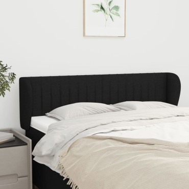vidaXL Κεφαλάρι με Πτερύγια Μαύρο 147x23x78/88cm Υφασμάτινο 1 τεμ.