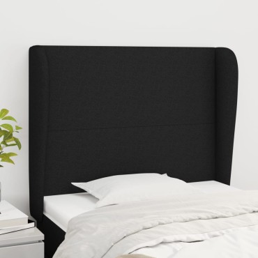 vidaXL Κεφαλάρι με Πτερύγια Μαύρο 103x23x118/128cm Υφασμάτινο 1 τεμ.