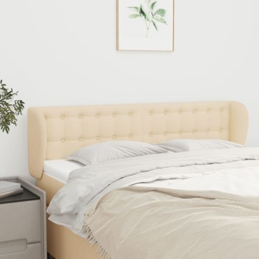 vidaXL Κεφαλάρι με Πτερύγια Κρεμ 147x23x78/88cm Υφασμάτινο 1 τεμ.