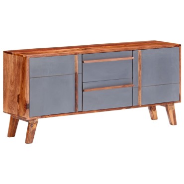 vidaXL Μπουφές Γκρι 120x30x55cm από Μασίφ Ξύλο 1 τεμ.