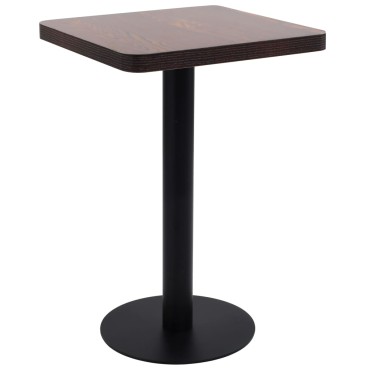 vidaXL Τραπέζι Bistro Σκούρο Καφέ 50x50cm από MDF 1 τεμ.