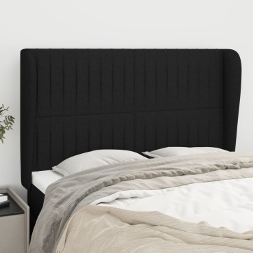 vidaXL Κεφαλάρι με Πτερύγια Μαύρο 147x23x118/128cm Υφασμάτινο 1 τεμ.