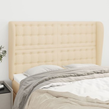 vidaXL Κεφαλάρι με Πτερύγια Κρεμ 147x23x118/128cm Υφασμάτινο 1 τεμ.