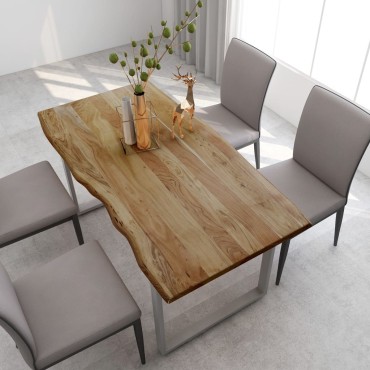 vidaXL Τραπεζαρία 154x80x76cm από Μασίφ Ξύλο Ακακίας 1 τεμ.
