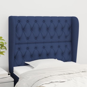 vidaXL Κεφαλάρι με Πτερύγια Μπλε 93x23x118/128cm Υφασμάτινο 1 τεμ.