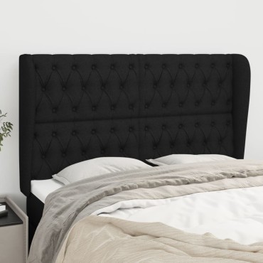 vidaXL Κεφαλάρι με Πτερύγια Μαύρο 147x23x118/128cm Υφασμάτινο 1 τεμ.