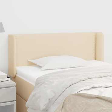 vidaXL Κεφαλάρι με Πτερύγια Κρεμ 93x16x78/88cm Υφασμάτινο 1 τεμ.