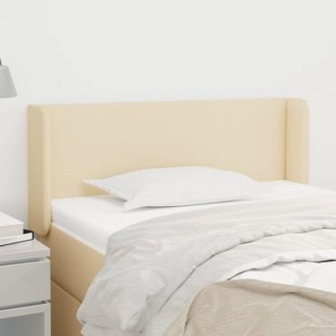 vidaXL Κεφαλάρι με Πτερύγια Κρεμ 83x16x78/88cm Υφασμάτινο 1 τεμ.