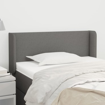 vidaXL Κεφαλάρι με Πτερύγια Σκούρο Γκρι 93x16x78/88cm Υφασμάτινο 1 τεμ.