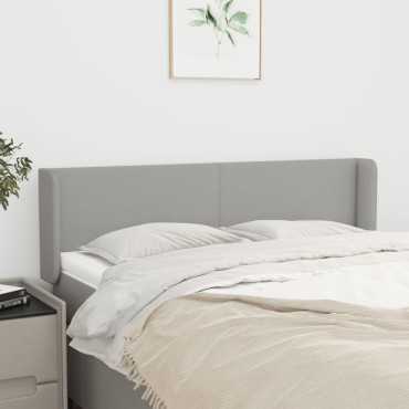 vidaXL Κεφαλάρι με Πτερύγια Ανοιχτό Γκρι 147x16x78/88cm Υφασμάτινο 1 τεμ.