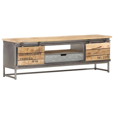 vidaXL Έπιπλο Τηλεόρασης 120x30x40cm από Μασίφ Ξύλο Μάνγκο