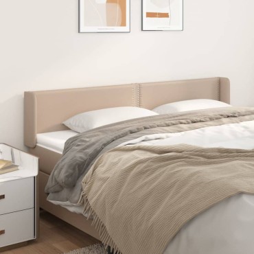 vidaXL Κεφαλάρι με Πτερύγια Καπουτσίνο 203x16x78/88cm Συνθετικό Δέρμα 1 τεμ.