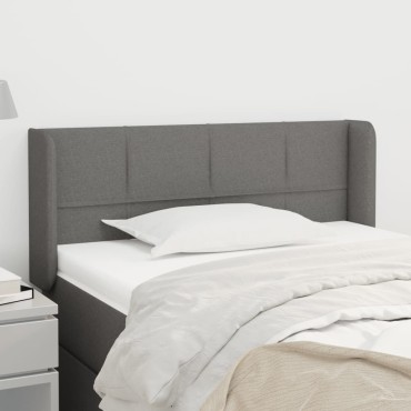 vidaXL Κεφαλάρι με Πτερύγια Σκούρο Γκρι 93x16x78/88cm Υφασμάτινο 1 τεμ.
