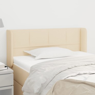 vidaXL Κεφαλάρι με Πτερύγια Κρεμ 93x16x78/88cm Υφασμάτινο 1 τεμ.