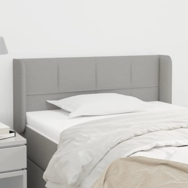 vidaXL Κεφαλάρι με Πτερύγια Ανοιχτό Γκρι 103x16x78/88cm Υφασμάτινο 1 τεμ.