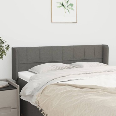 vidaXL Κεφαλάρι με Πτερύγια Σκούρο Γκρι 147x16x78/88cm Υφασμάτινο 1 τεμ.