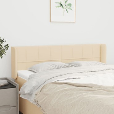 vidaXL Κεφαλάρι με Πτερύγια Κρεμ 147x16x78/88cm Υφασμάτινο 1 τεμ.