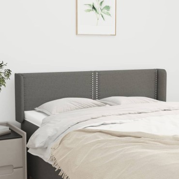 vidaXL Κεφαλάρι με Πτερύγια Σκούρο Γκρι 147x16x78/88cm Υφασμάτινο 1 τεμ.