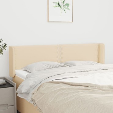 vidaXL Κεφαλάρι με Πτερύγια Κρεμ 147x16x78/88cm Υφασμάτινο 1 τεμ.