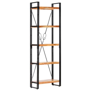vidaXL Βιβλιοθήκη με 5 Επίπεδα 60x30x180cm Μασίφ Ξύλο Ακακίας 1 τεμ.