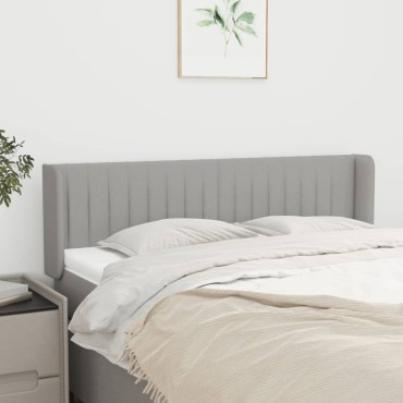 vidaXL Κεφαλάρι με Πτερύγια Ανοιχτό Γκρι 147x16x78/88cm Υφασμάτινο 1 τεμ.