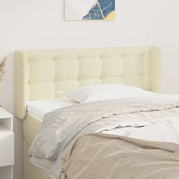 vidaXL Κεφαλάρι με Πτερύγια Κρεμ 103x16x78/88cm Συνθετικό Δέρμα 1 τεμ.