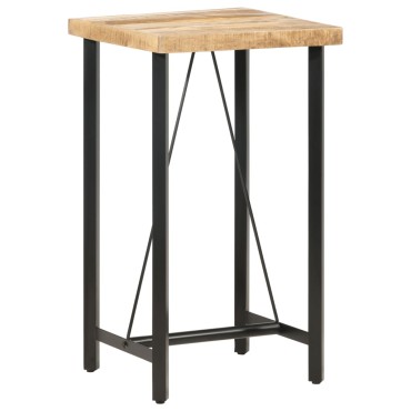 vidaXL Τραπέζι Μπαρ 60x60x107cm Ακατέργαστο Ξύλο Μάνγκο 1 τεμ.