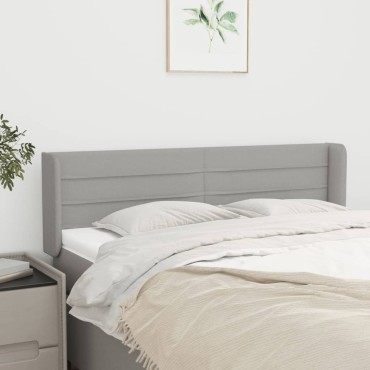 vidaXL Κεφαλάρι με Πτερύγια Ανοιχτό Γκρι 147x16x78/88cm Υφασμάτινο 1 τεμ.