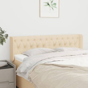 vidaXL Κεφαλάρι με Πτερύγια Κρεμ 163x16x78/88cm Υφασμάτινο 1 τεμ.