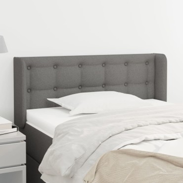 vidaXL Κεφαλάρι με Πτερύγια Σκούρο Γκρι 93x16x78/88cm Υφασμάτινο 1 τεμ.