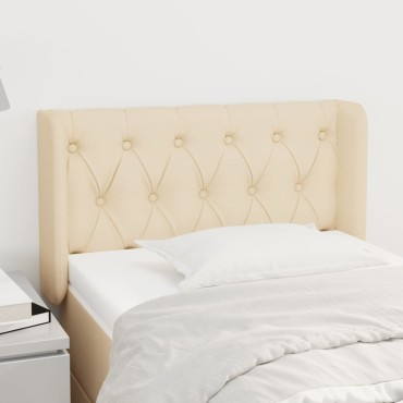 vidaXL Κεφαλάρι με Πτερύγια Κρεμ 83x16x78/88cm Υφασμάτινο 1 τεμ.