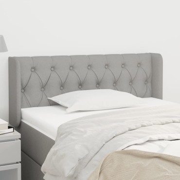 vidaXL Κεφαλάρι με Πτερύγια Ανοιχτό Γκρι 93x16x78/88cm Υφασμάτινο 1 τεμ.