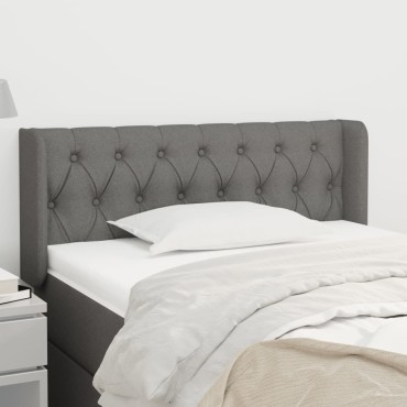 vidaXL Κεφαλάρι με Πτερύγια Σκούρο Γκρι 93x16x78/88cm Υφασμάτινο 1 τεμ.