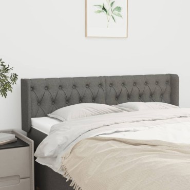 vidaXL Κεφαλάρι με Πτερύγια Σκούρο Γκρι 147x16x78/88cm Υφασμάτινο 1 τεμ.