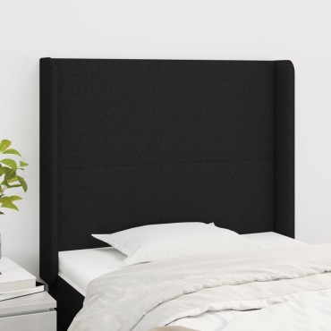 vidaXL Κεφαλάρι με Πτερύγια Μαύρο 83x16x118/128cm Υφασμάτινο 1 τεμ.