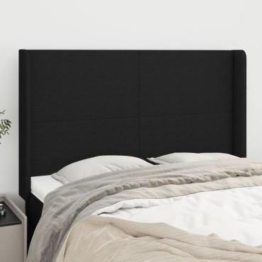 vidaXL Κεφαλάρι με Πτερύγια Μαύρο 147x16x118/128cm Υφασμάτινο 1 τεμ.