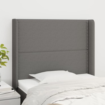 vidaXL Κεφαλάρι με Πτερύγια Σκούρο Γκρι 103x16x118/128cm Υφασμάτινο 1 τεμ.
