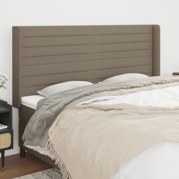 vidaXL Κεφαλάρι με Πτερύγια Taupe 203x16x118/128cm Υφασμάτινο 1 τεμ.