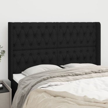 vidaXL Κεφαλάρι με Πτερύγια Μαύρο 147x16x118/128cm Υφασμάτινο 1 τεμ.