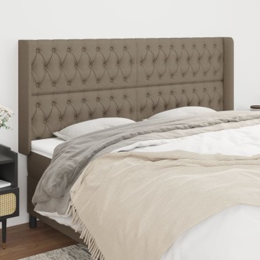 vidaXL Κεφαλάρι με Πτερύγια Taupe 203x16x118/128cm Υφασμάτινο 1 τεμ.