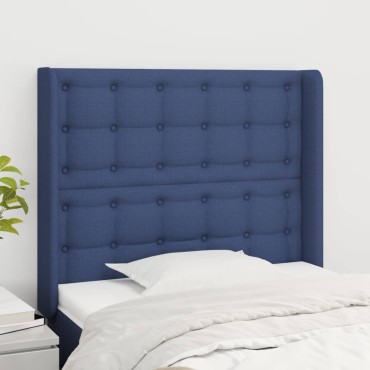 vidaXL Κεφαλάρι με Πτερύγια Μπλε 93x16x118/128cm Υφασμάτινο 1 τεμ.