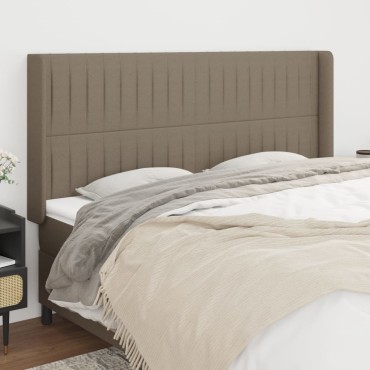 vidaXL Κεφαλάρι με Πτερύγια Taupe 203x16x118/128cm Υφασμάτινο 1 τεμ.