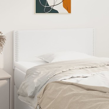 vidaXL Κεφαλάρι Κρεβατιού Λευκό 80x5x78/88cm από Συνθετικό Δέρμα 1 τεμ.