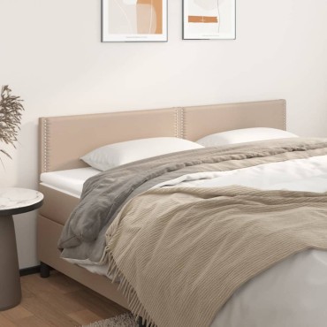 vidaXL Κεφαλάρια Κρεβατιού 2 τεμ. Καπουτσίνο 90x5x78/88cm Συνθ.Δέρμα