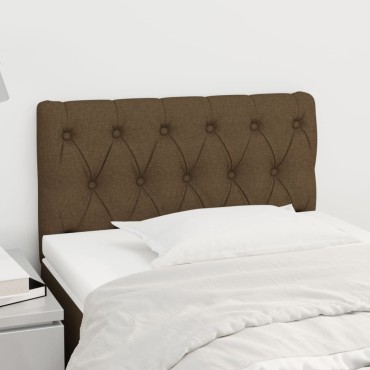 vidaXL Κεφαλάρι Κρεβατιού Σκούρο Καφέ 80x7x78/88cm Υφασμάτινο 1 τεμ.
