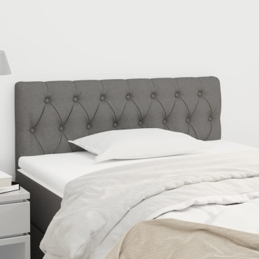vidaXL Κεφαλάρι Κρεβατιού Σκούρο Γκρι 90x7x78/88cm Υφασμάτινο 1 τεμ.