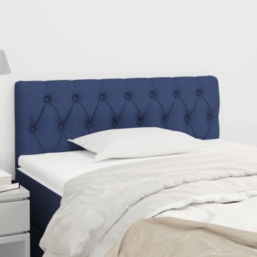 vidaXL Κεφαλάρι Κρεβατιού Μπλε 90x7x78/88cm Υφασμάτινο 1 τεμ.