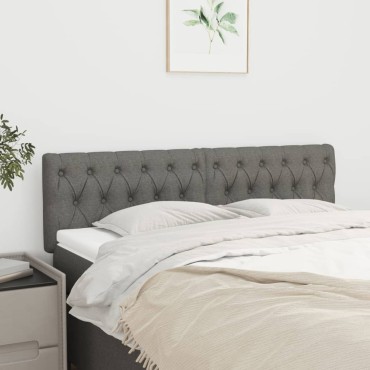 vidaXL Κεφαλάρια Κρεβατιού 2 τεμ. Σκ. Γκρι 72x7x78/88cm Υφασμάτινο